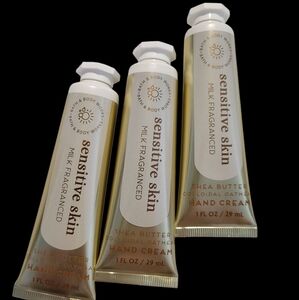 3pc Bath & Body Works Sensitive Skin Milk Fragranced Hand Cream - NEW!!!!